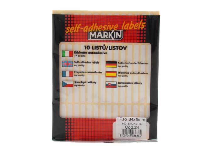 ETICHETTE ADESIVE BUSTA 24 34X5 10024