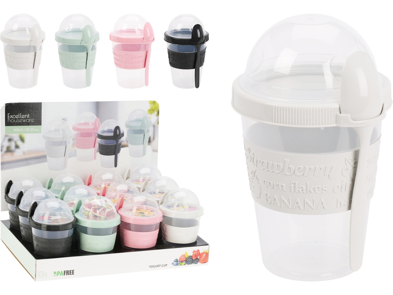 MUG YOGURT C/CUCCHIAIO 600ML 010000600