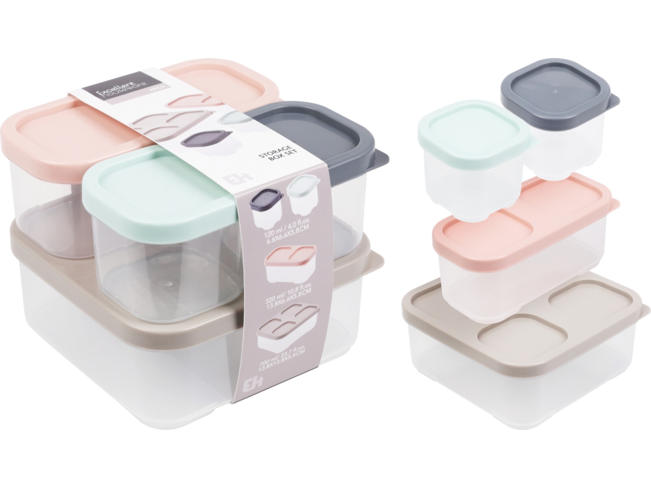 BOX CONTENITORI PP 4PZ ASS. 101004480