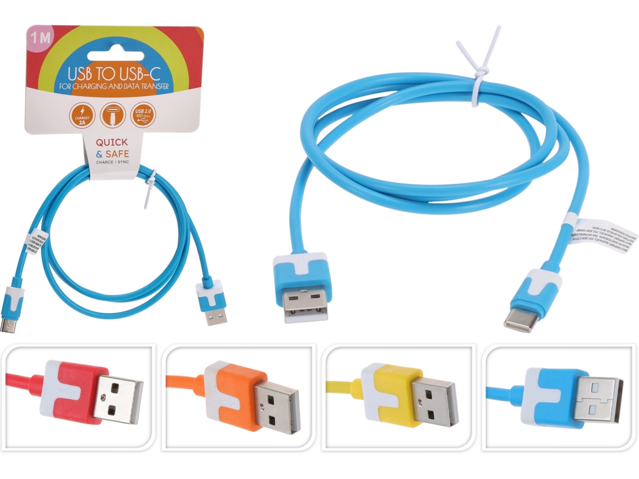 CAVO 2A USB-USB-C 1MT 4ASS. 109500320