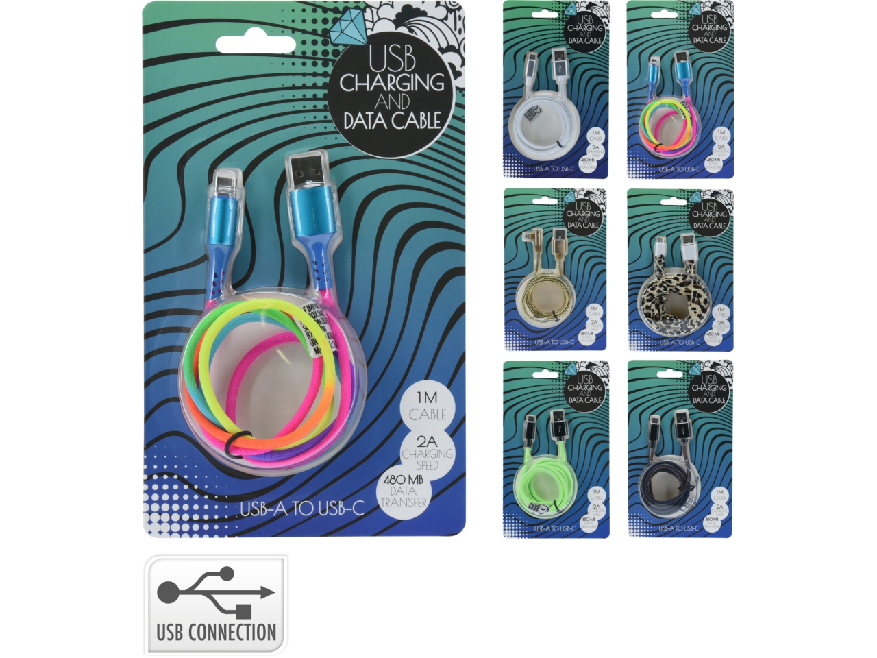 CAVO 2A USB-A-USB-C 1MT 6ASS 109500500