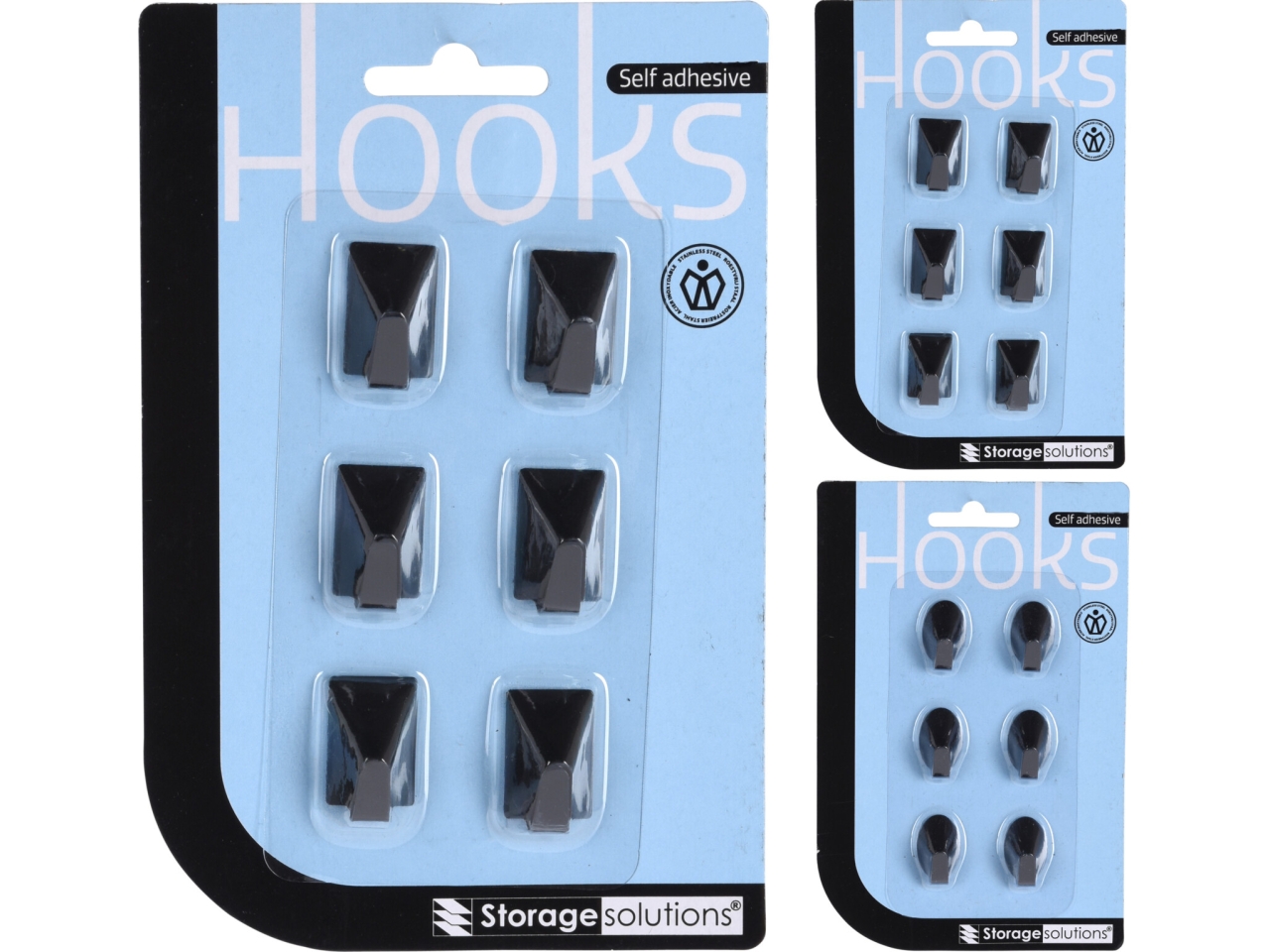 GANCI ADESIVI INOX 6PZ 2ASS CY5655820