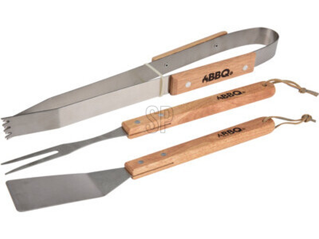 UTENSILI BBQ MANICO LEGNO 3PZ C04501510 UTENSILI BBQ MANICO LEGNO 3PZ C04501510
