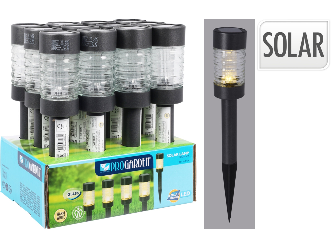 LAMPADA SOLARE INOX 26CM DT3000310