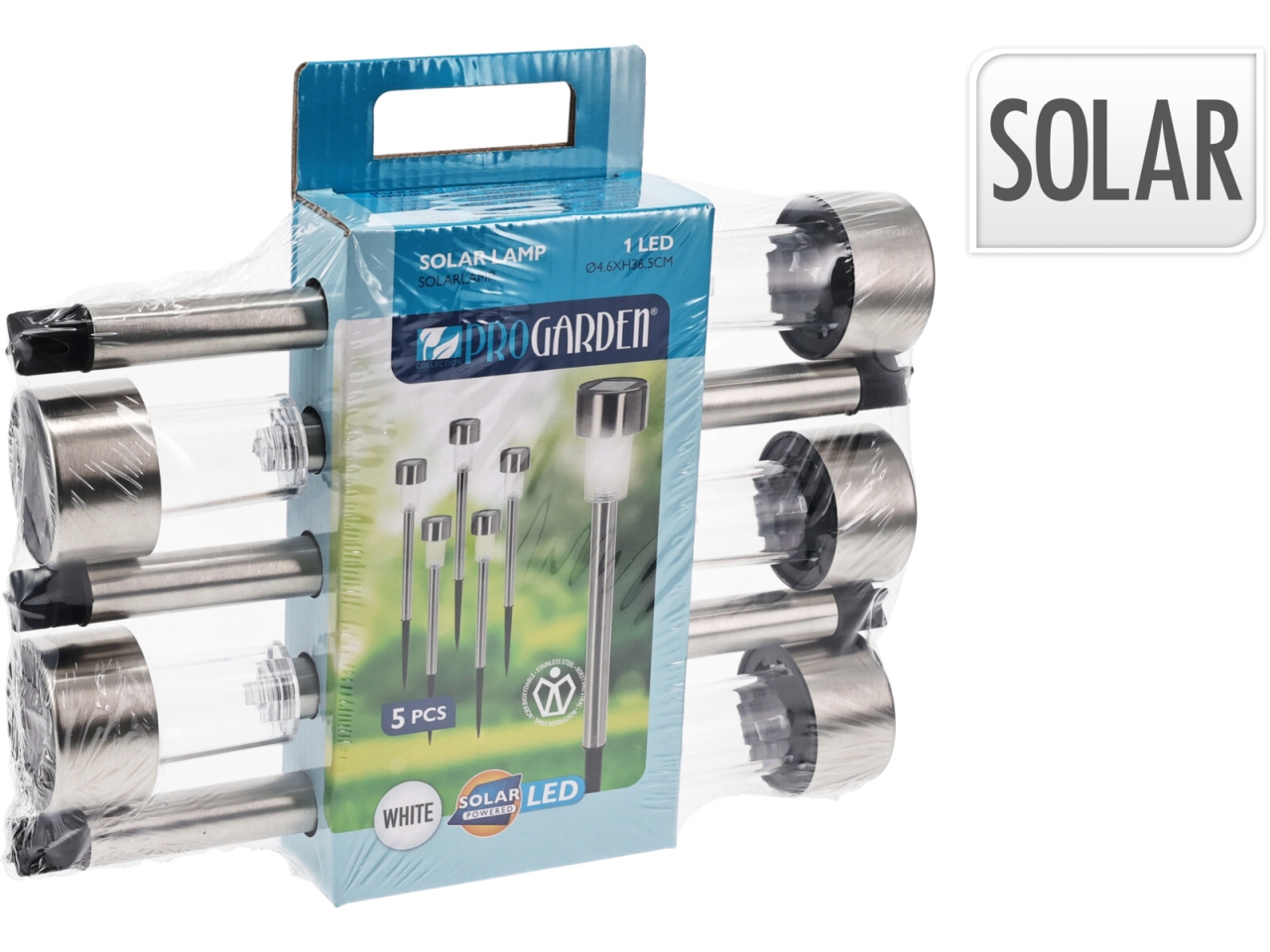 LAMPADA SOLARE INOX 18CM 5PZ DX9301010