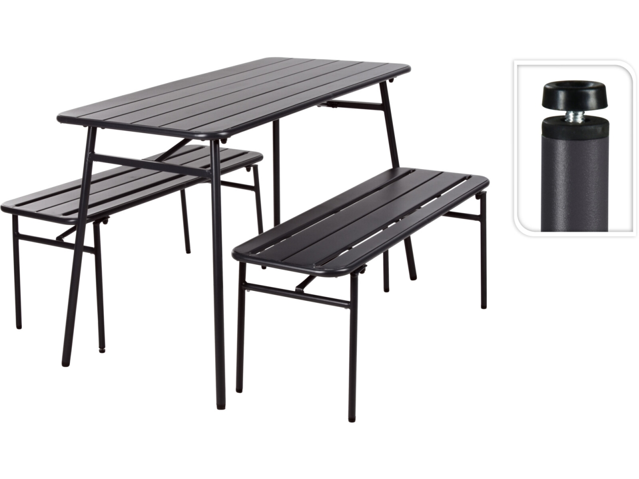 SET GIARDINO 3PZ GRIGIO SCURO X80000430