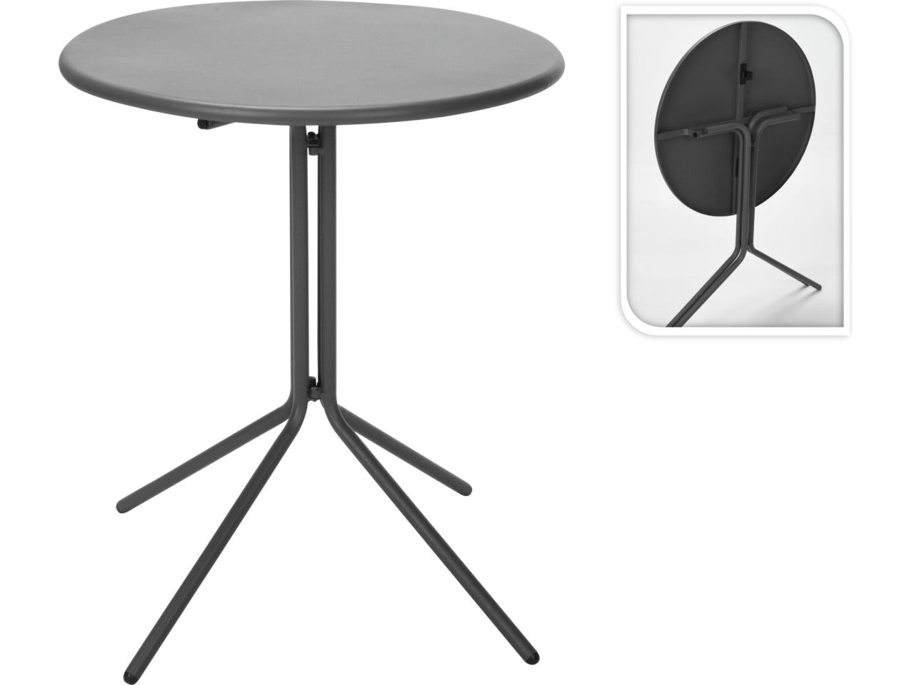 TAVOLO METALLO 58X70CM GRIGIO X99001600