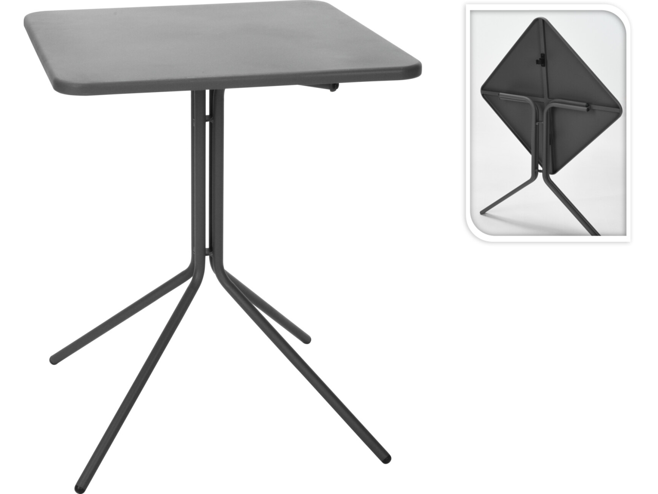 TAVOLO METALLO 58X70CM GRIGIO X99001620