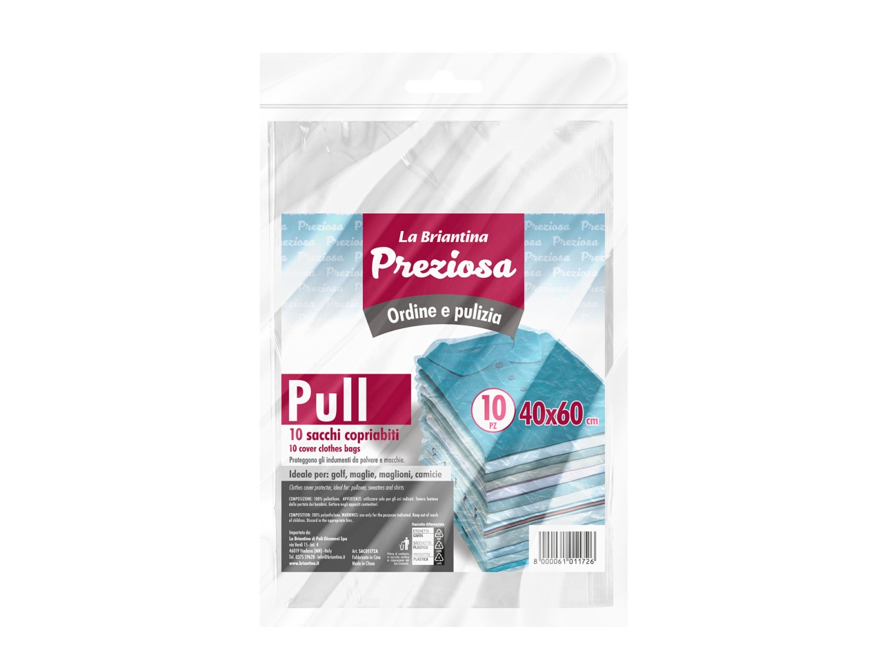 SACCHI COPRIABITI 40X60 10pz. SAC01172A SACCHI COPRIABITI 40X60 10pz. SAC01172A
