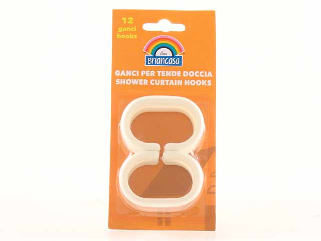 GANCI PER TENDA DOCCIA 12pz GAN04593A