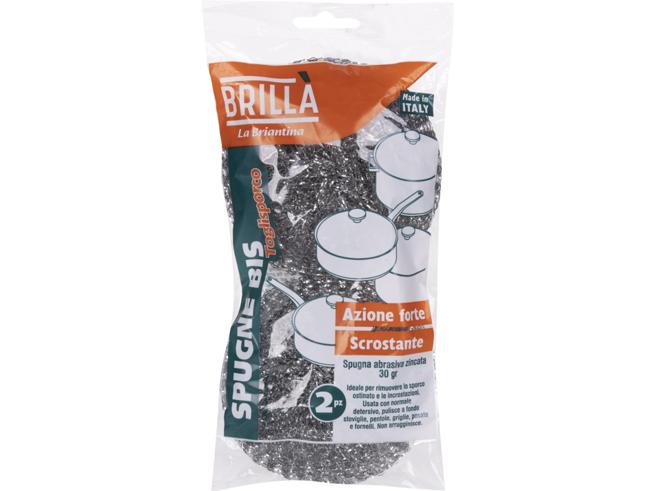 SPUGNA ACCIAIO 30gr 2pz SPU01509A