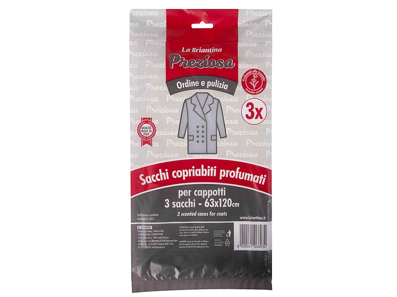 SACCA COPRICAPPOTTI 3pz 63x120cm SAC06803A