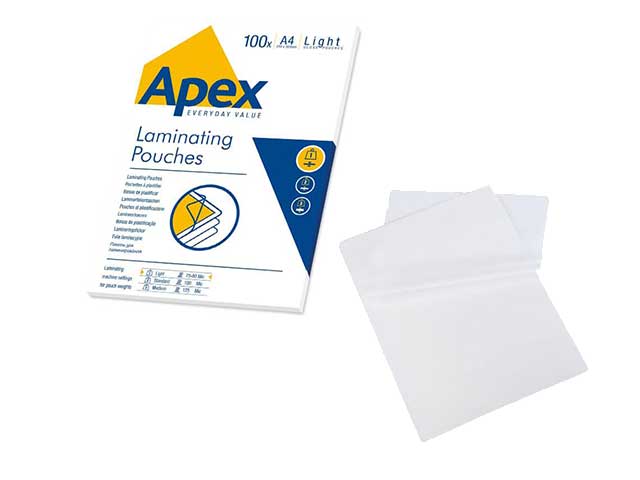 POUCHES 216x303mm 75x80MY SPESS.100pz 6003201