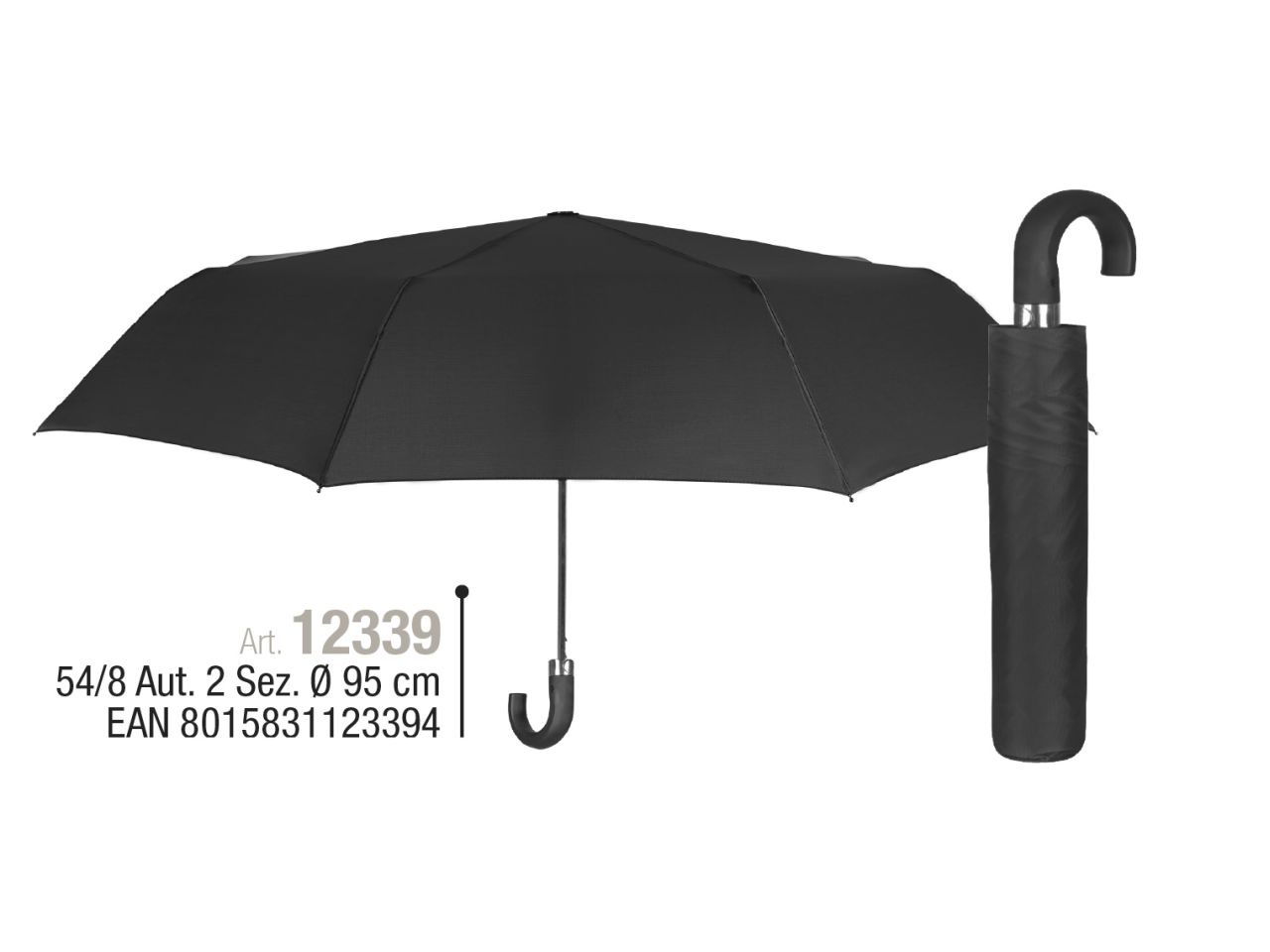OMBRELLO MINI DA UOMO 54CM 2 SEZI 12339