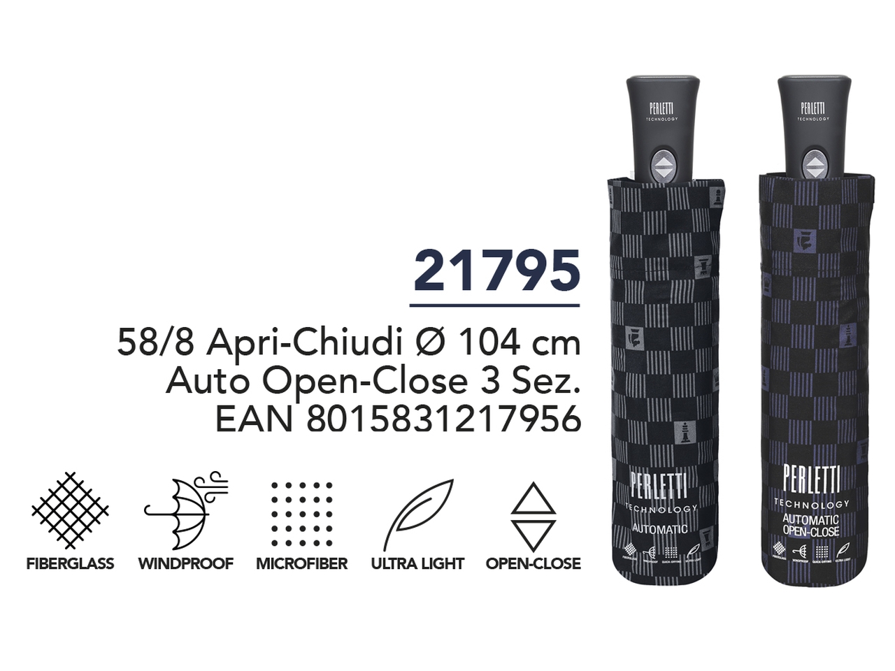 OMBRELLO UOMO MINI 58/8 LIGHT 21795
