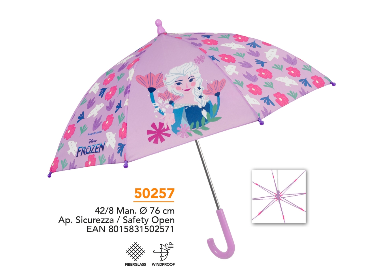 OMBRELLO MANUALE 42CM FROZEN 50257