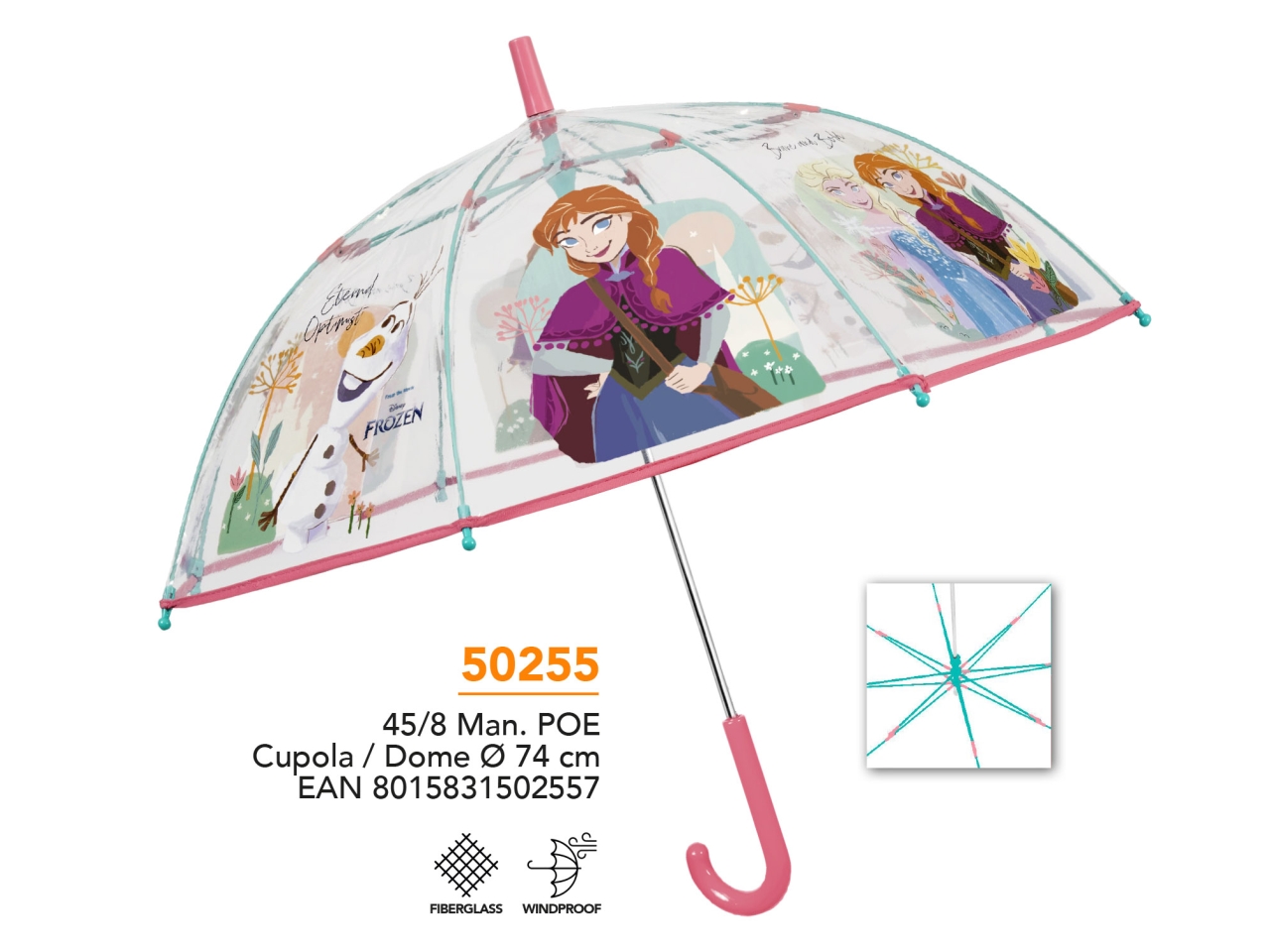 OMBRELLO MANUALE 45CM FROZEN 2 50255