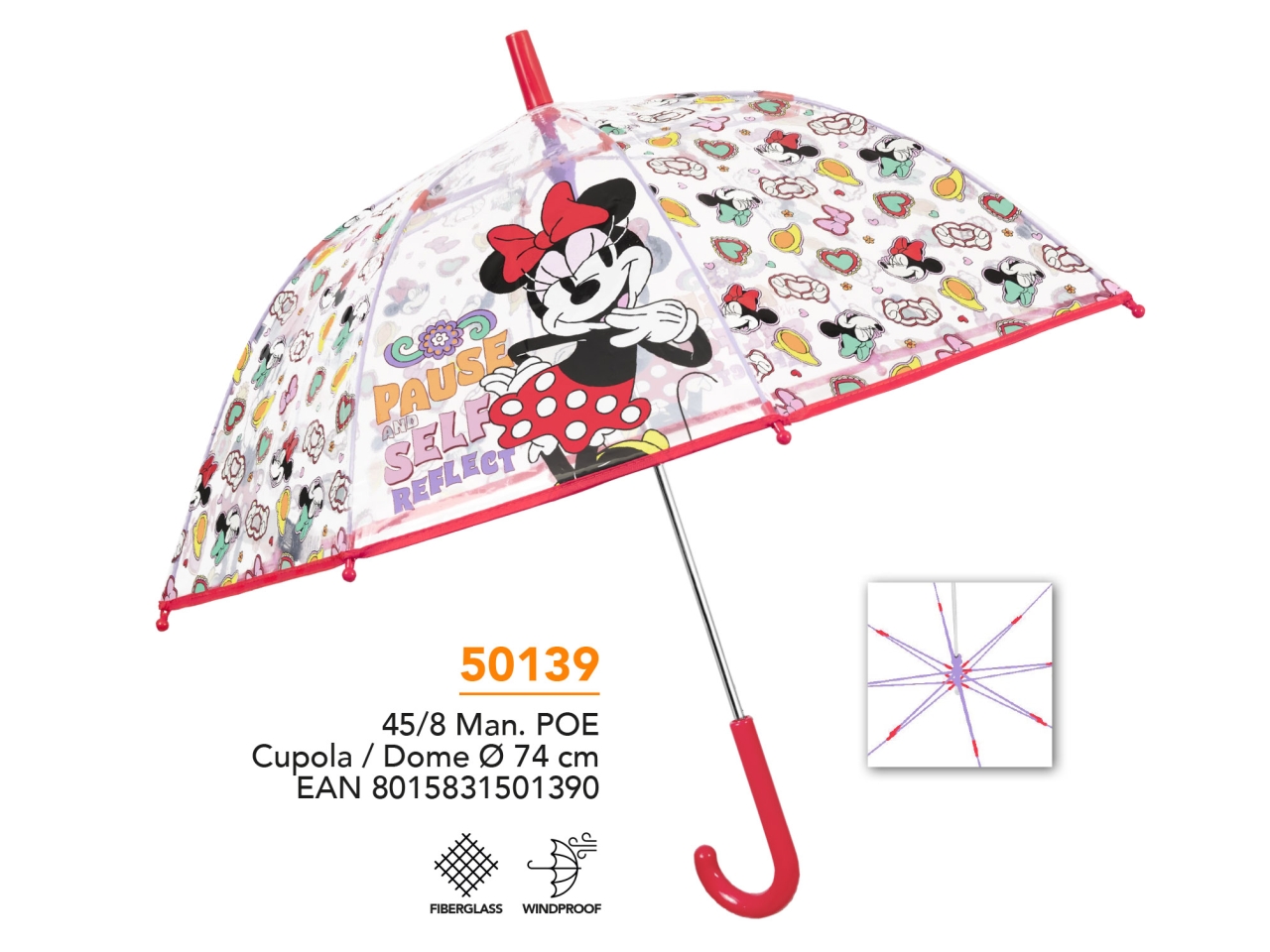 OMBRELLO MANUALE 45CM MINNIE 50139