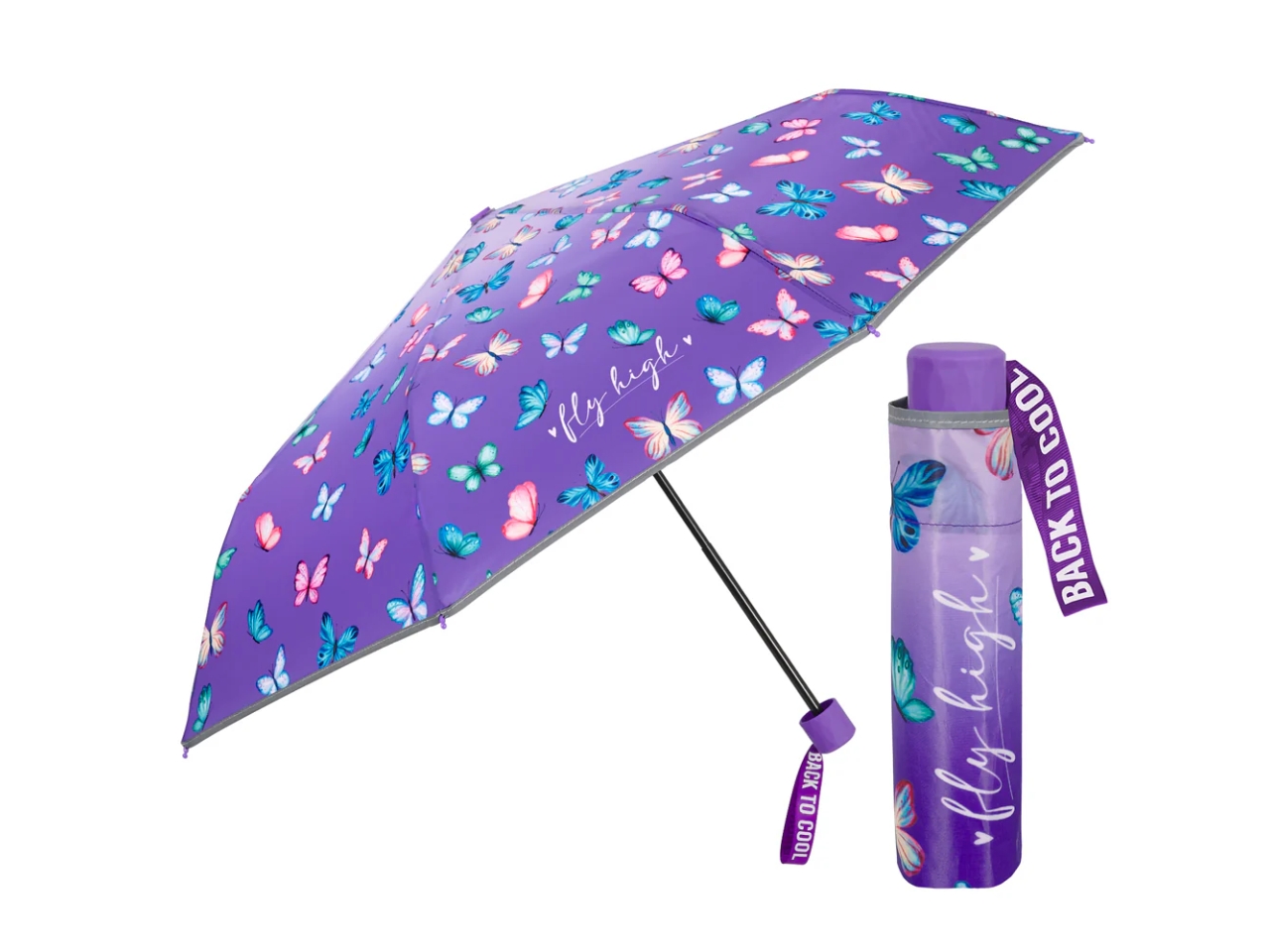 OMBRELLO MINI MAN. 50CM FARFALLE 15627