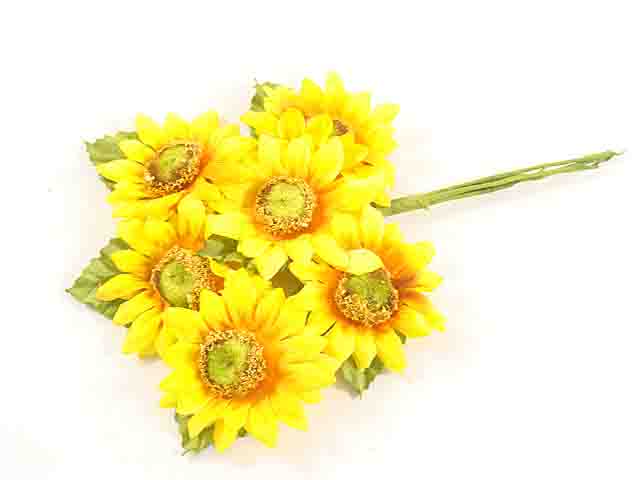 GIRASOLE C/FOGLIA D.5cmGIALLO 24pz.L1822/YLL