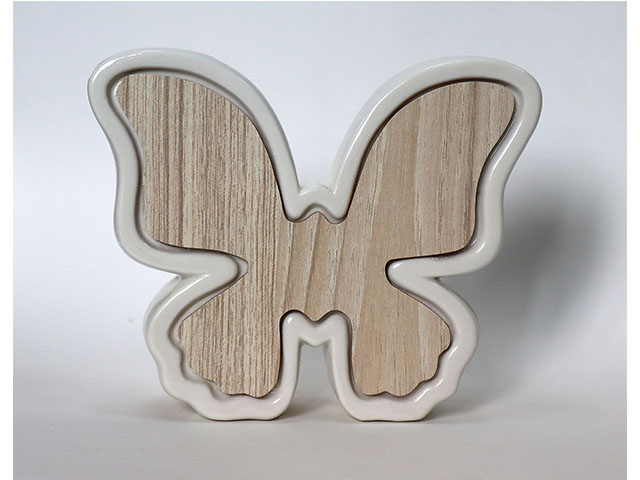 FARFALLA PORCELLANA BIANCA 15cm L18148 FARFALLA PORCELLANA BIANCA 15cm L18148