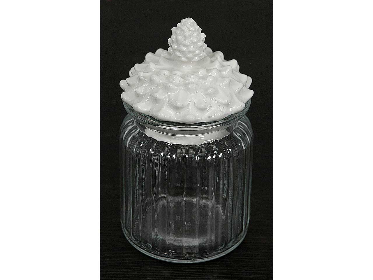 BARATTOLO VETRO C/TAPPO PIGNA 7,5x14cm L2139 BARATTOLO VETRO C/TAPPO PIGNA 7,5x14cm L2139