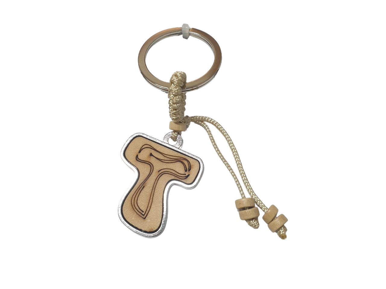 PORTACHIAVI TAU LEGNO E METALLO L2179 PORTACHIAVI TAU LEGNO E METALLO L2179