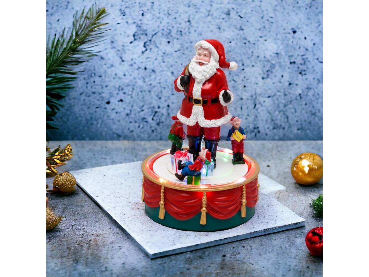 VILLAGGIO BABBO NATALE 13X13X20CM 76853