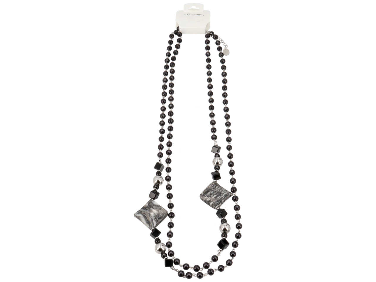 COLLANA VETRO CON PIETRA E CRIS C 22613