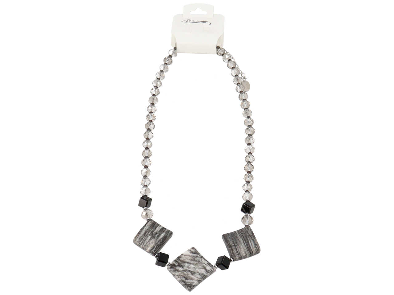 COLLANA VETRO CON PIETRA E CRIS C 22614