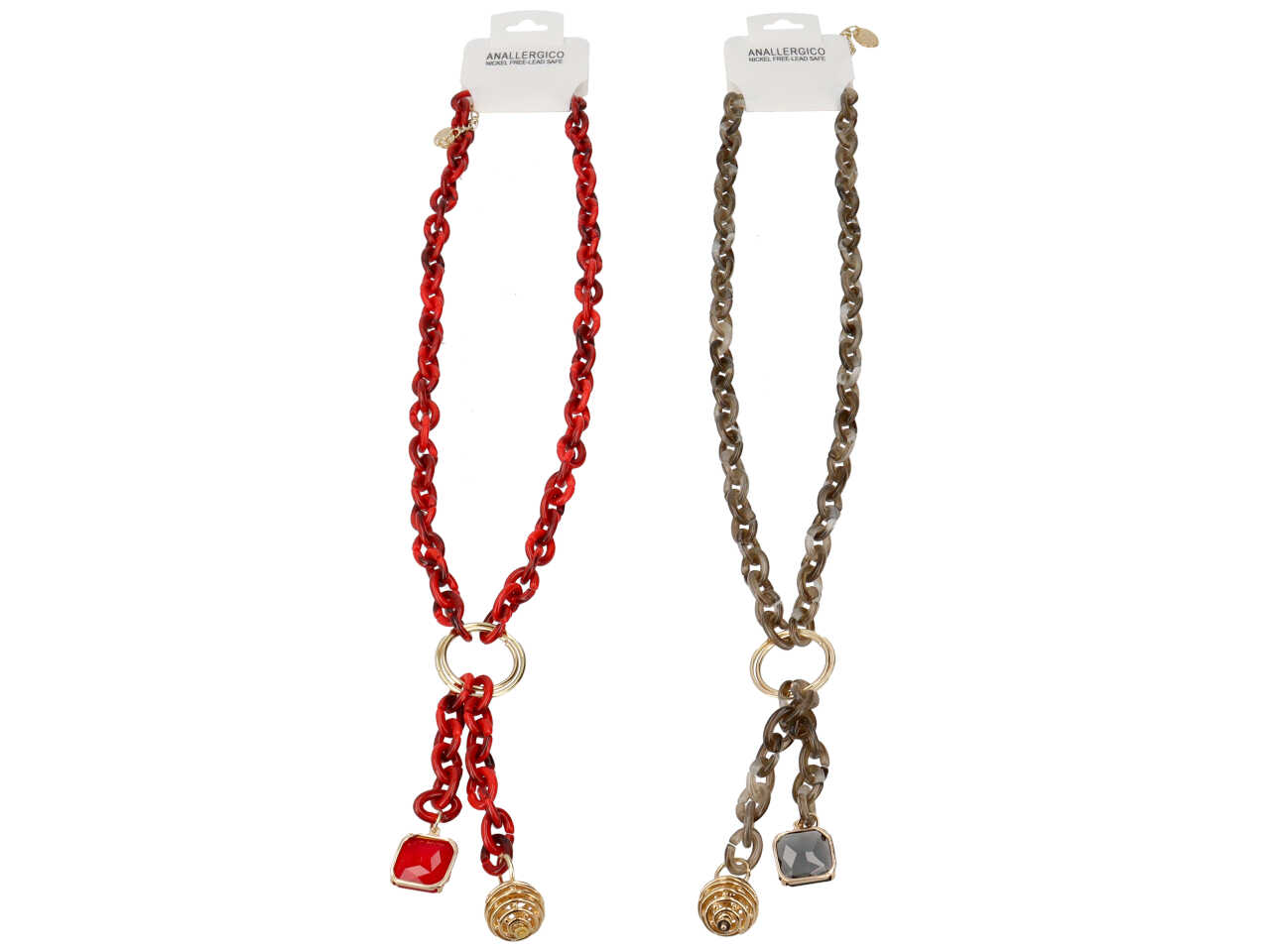 COLLANA RESINA METALLO CRIST. C 23557
