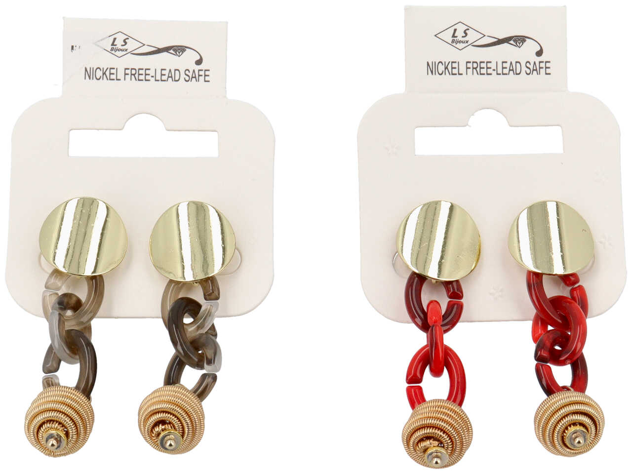 ORECCHINI IN RESINA METALLO O 23558