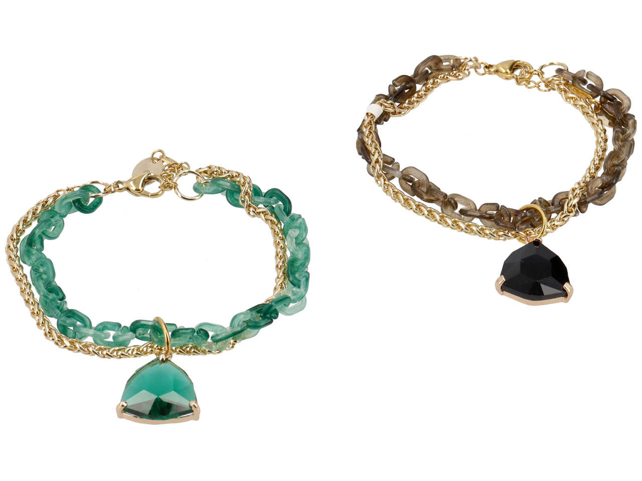 BRACCIALE RESINA ACCIAIO CRIST. B 23559