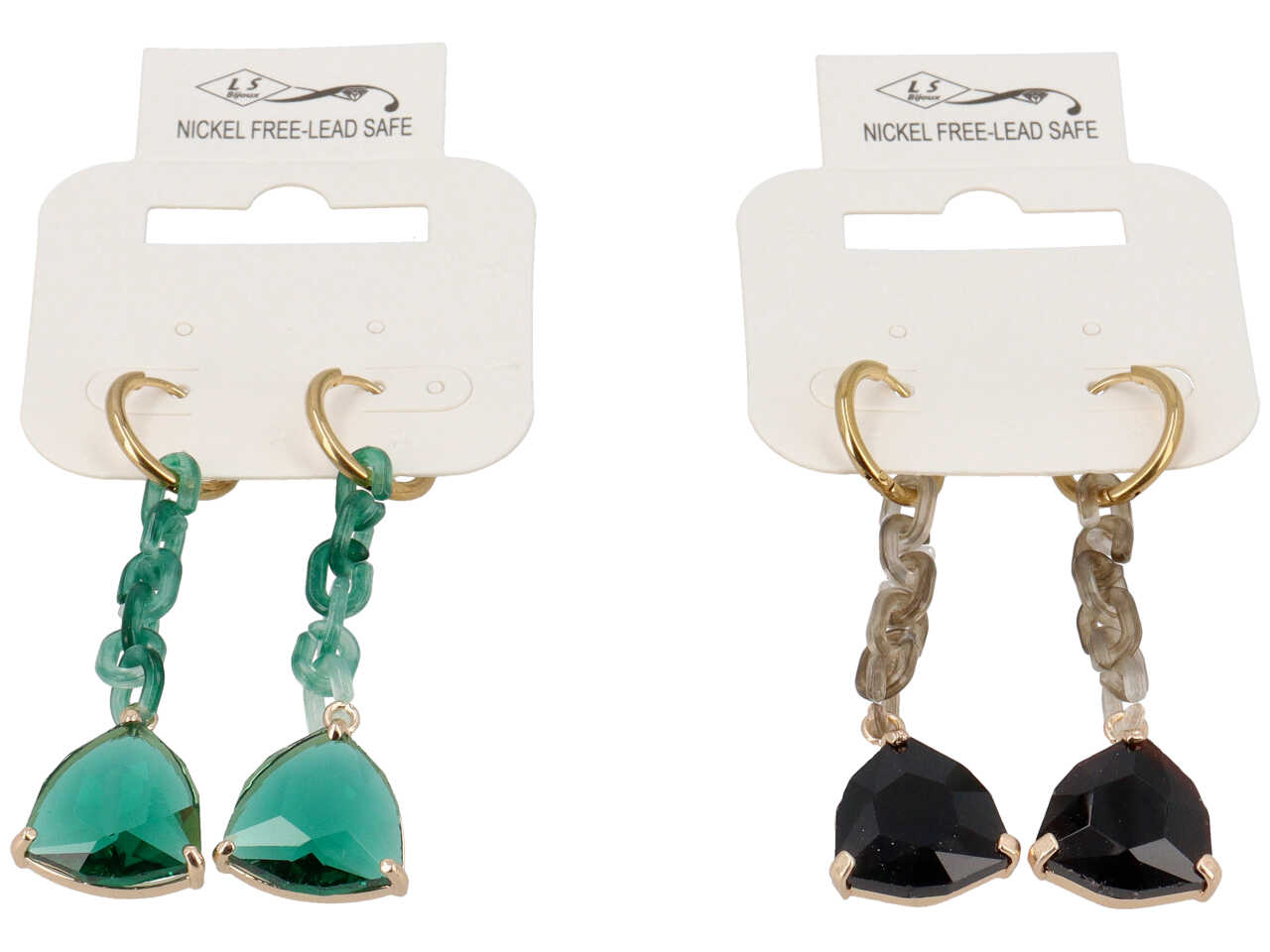 ORECCHINI RESINA ACCIAIO CRIST. O 23559