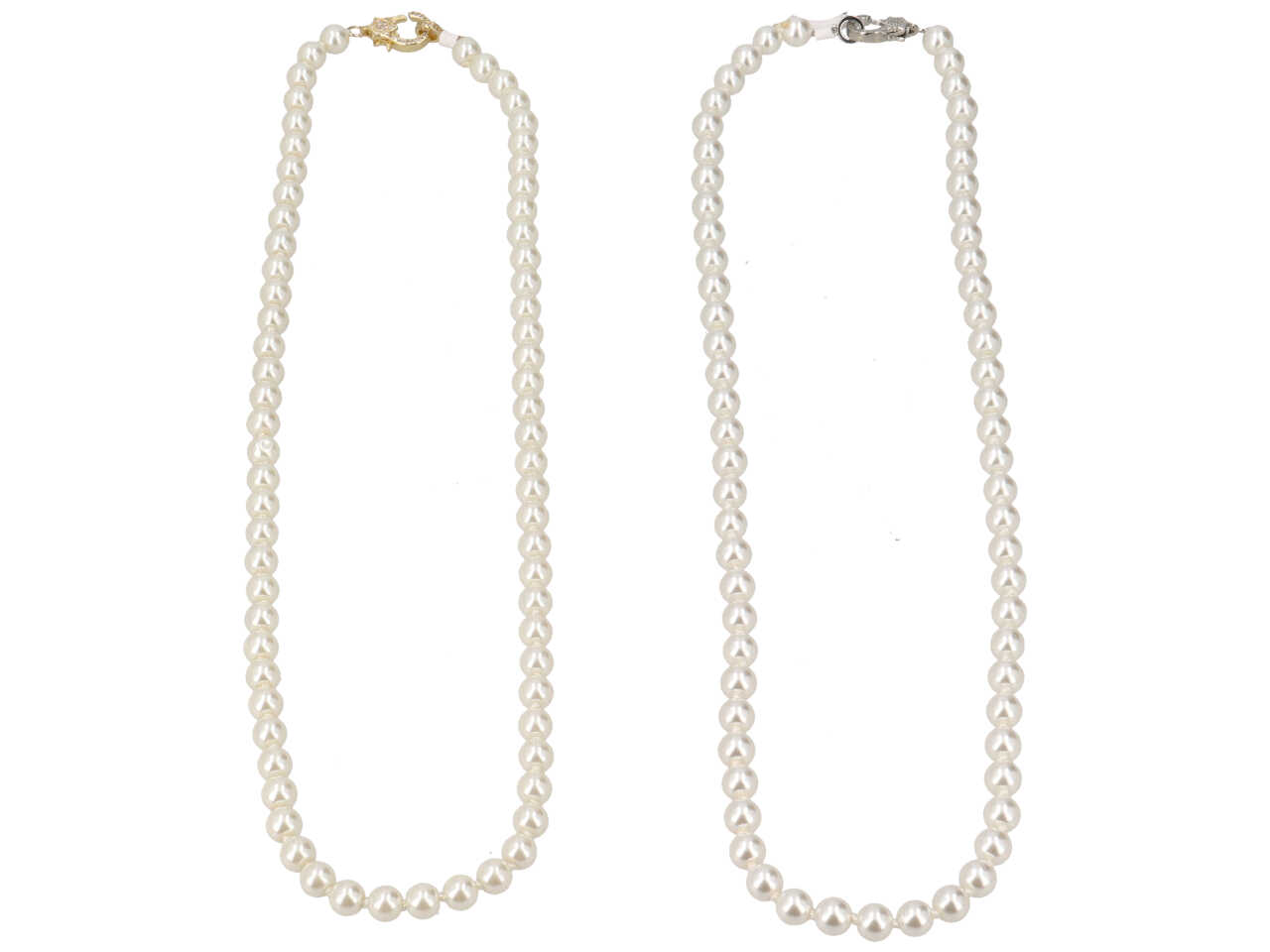 COLLANA C/PERLA,MET.,ZIRC. C 10619 8*60