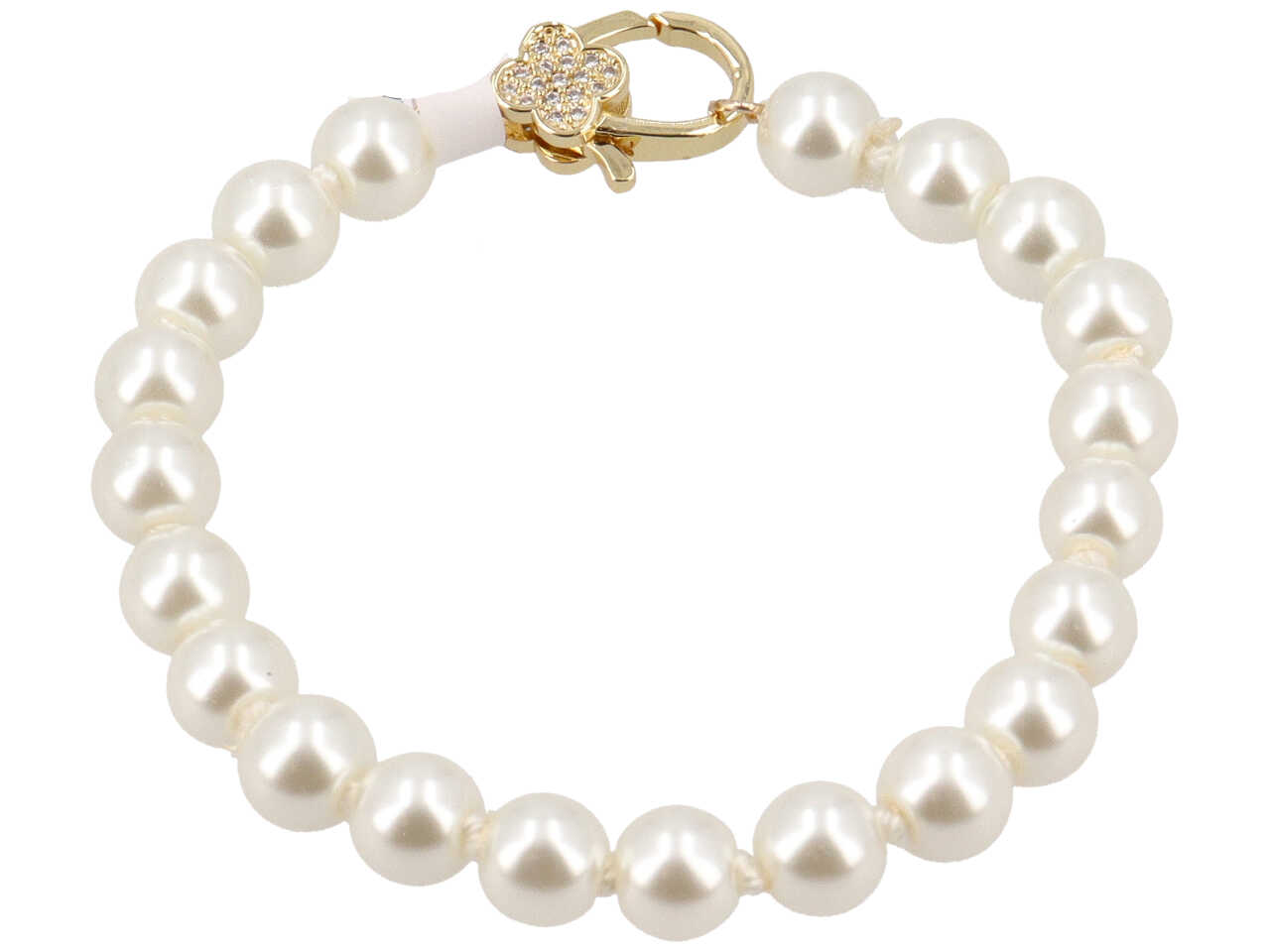 BRACCIALE C/PERLE,OTTONE+ZIRC. B 10620