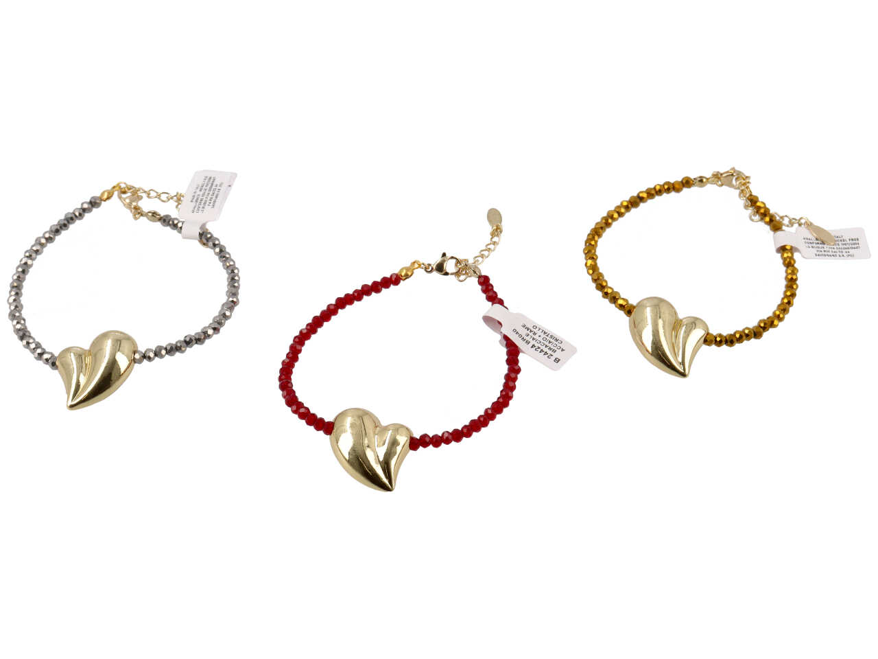 BRACCIALE CRISTALLO+RAME+ACCIA. B 24424 BRACCIALE CRISTALLO+RAME+ACCIA. B 24424