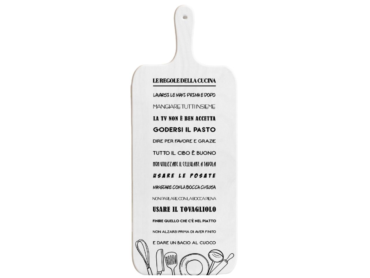TAGLIERE LIGHT WHITE 15X37CM CUCI 17052