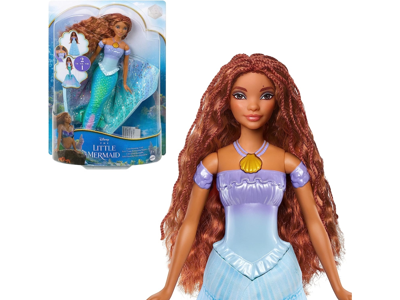 DISNEY ARIEL BAMBOLA TRASFORMAB HLX13-0