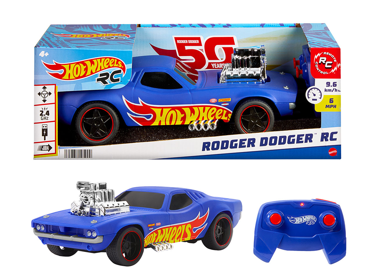 HOT WHEELS RODGER DODGER R/C 1:16 HTP54 HOT WHEELS RODGER DODGER R/C 1:16 HTP54