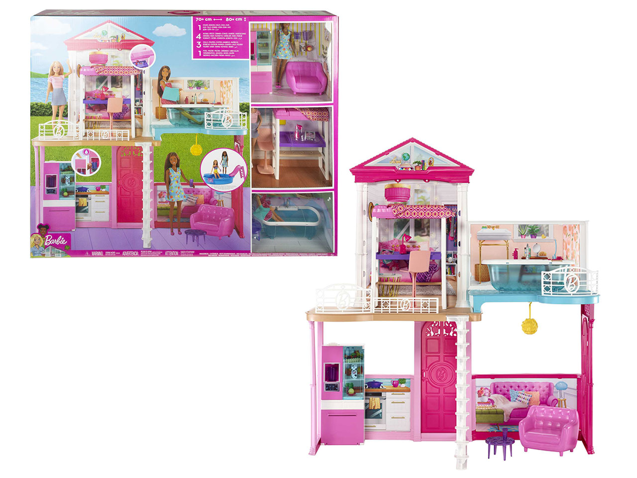 BARBIE HOUSE DOLLS CON ACCESSORI GLH56