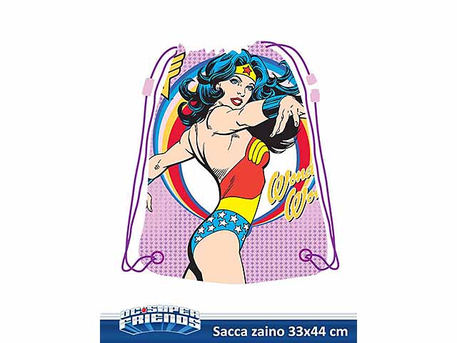 WONDER WOMAN SACCA ZAINO 44x33cm WO0015