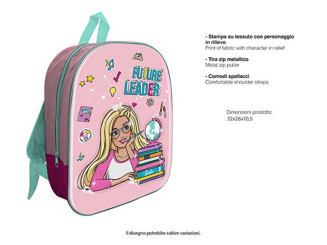 BARBIE ZAINO 3D BR0636 $ BARBIE ZAINO 3D BR0636 $