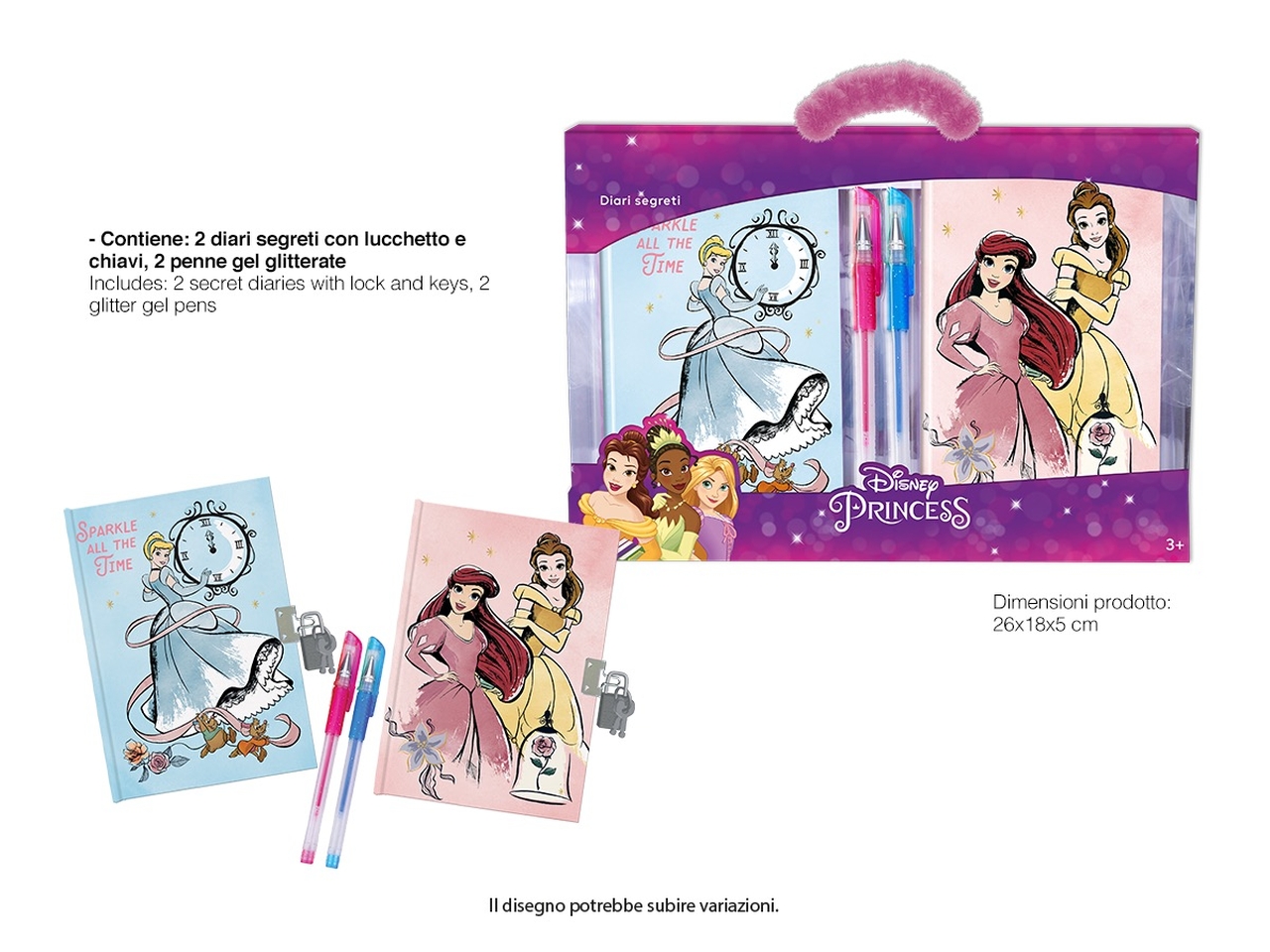 PRINCESS DIARIO C/PENNE COLORATE PR0754