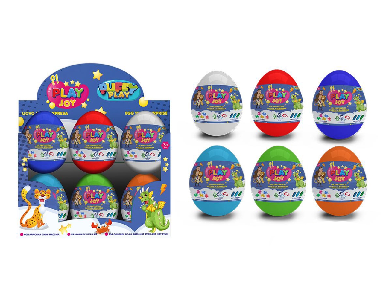 UOVO PLASTILINA PUZZLE D.8CM CHT0019