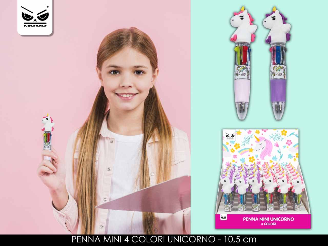 PENNA MINI 4 COLORI UNICORNO ST6455