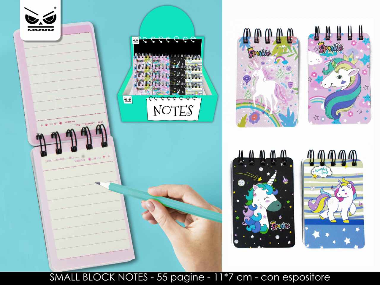 MINI BLOCK NOTES UNICORNO ST6654
