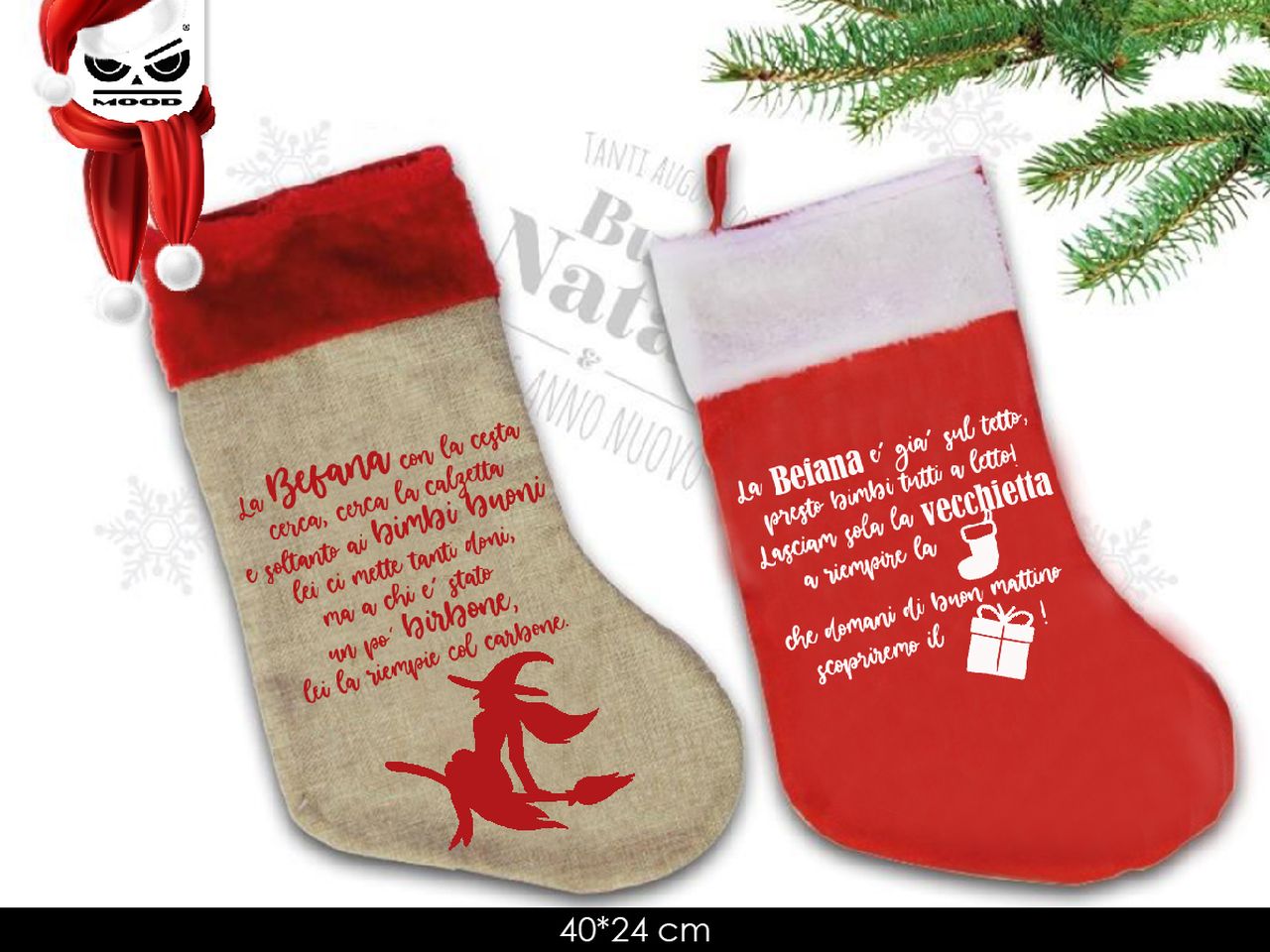 CALZA BEFANA C/SCRITTA ASS. XT1931