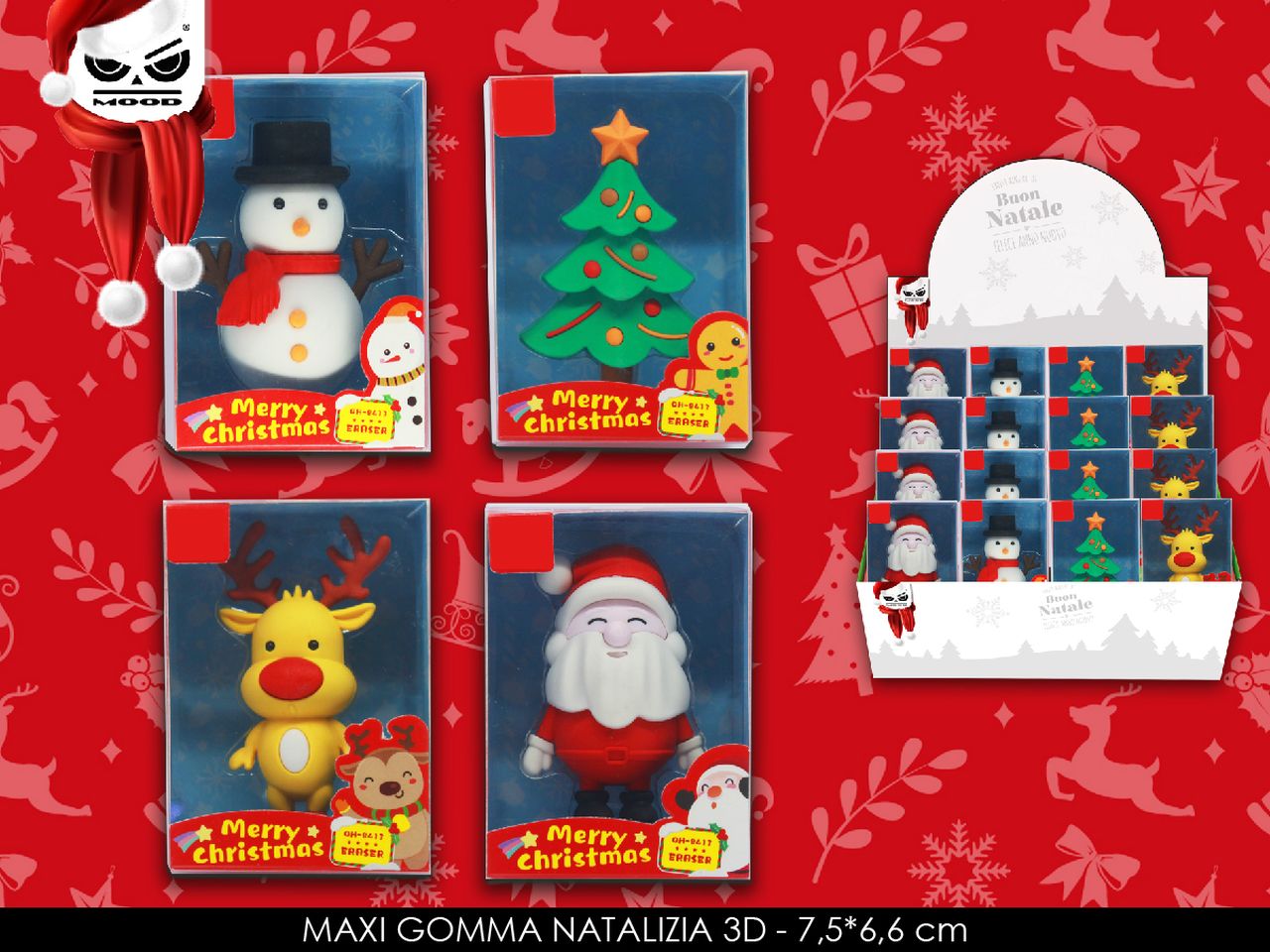 MAXI GOMMA NATALIZIA 3D 7,5X6,6 XT2222 MAXI GOMMA NATALIZIA 3D 7,5X6,6 XT2222