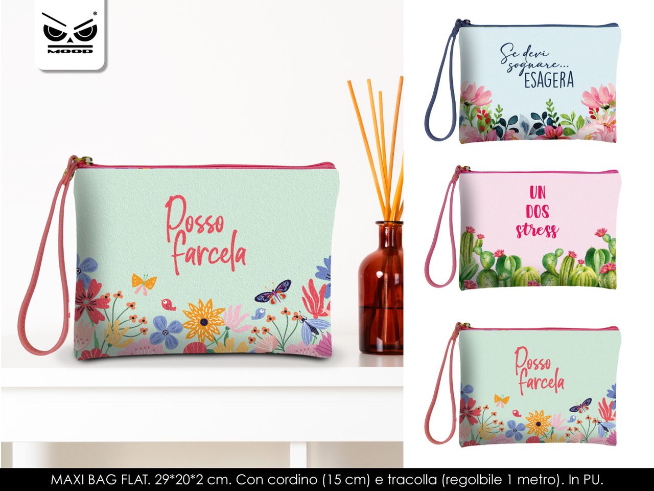 BEAUTY CASE FLOWER MAXI BAG FLAT ST7007